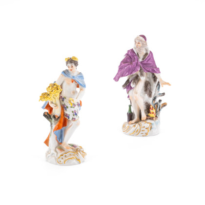 PORCELAIN ALLEGORIES 'THE WINTER' AND 'THE SUMMER'