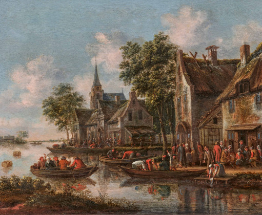 Holländisches Städtchen mit Fährhafen