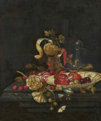 Still Life with Fruits, Glass and a Chinese Bowl