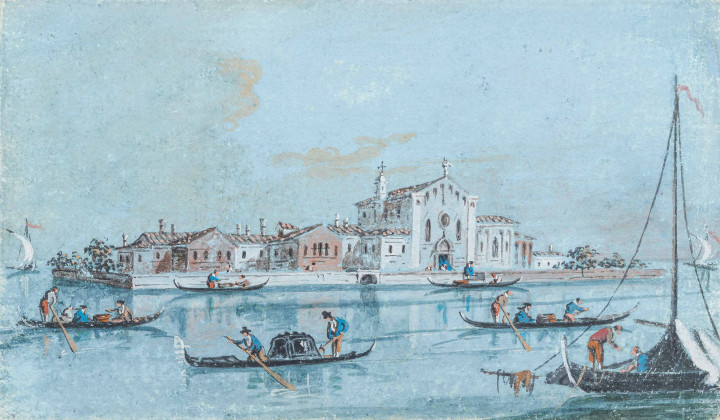 Ansicht der Insel Sant'Elena in Venedig