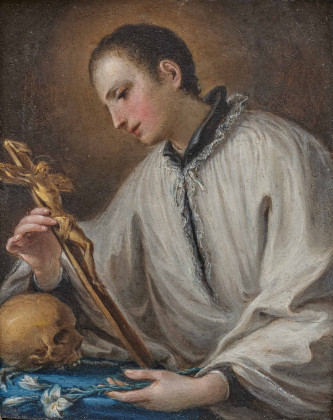 Porträt des heiligen Luigi Gonzaga bei der Meditation