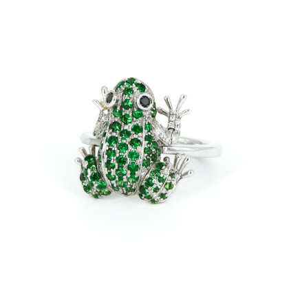 Frog-Gemstone-Diamond-Ring