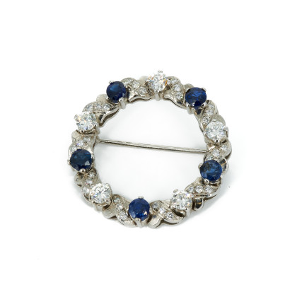 Gemstone-Diamond-Brooch