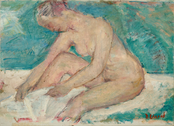 Femme nue à la toilette