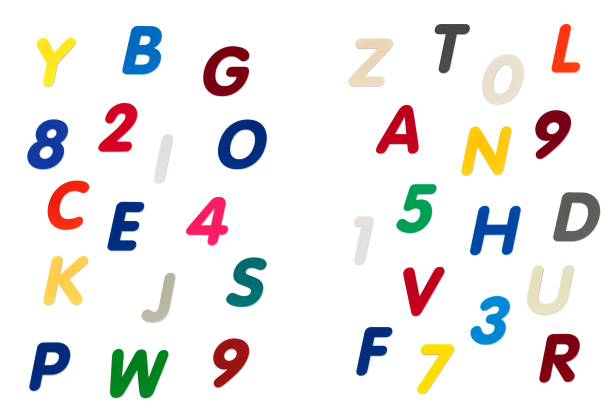 Die Farben der Buchstaben / The colors of letters