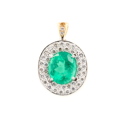 Emerald-Diamond-Pendant