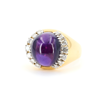 Amethyst-Diamant-Ring