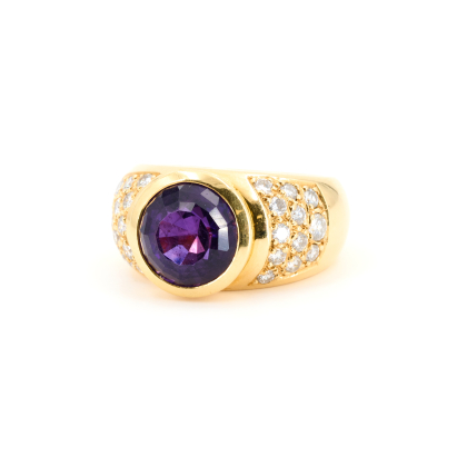 Amethyst-Diamant-Ring