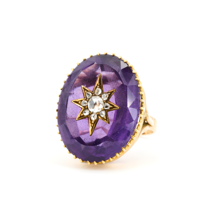 Amethyst-Diamant-Ring