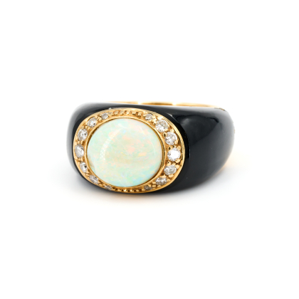 Opal-Diamant-Ring