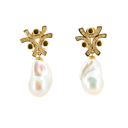 Pearl-Diamond-Ear-Stud-Clip