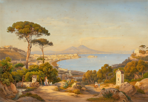 View of the Bay of Naples with Mount Vesuvius