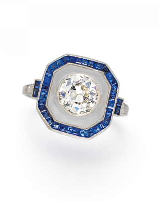 Diamant-Saphir-Ring