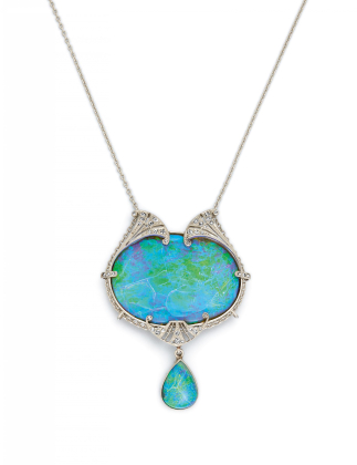 Opal-Diamant-Collier