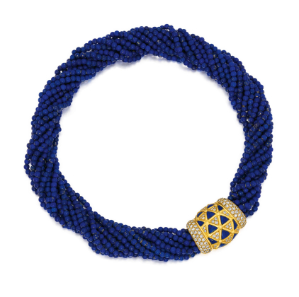 Lapislazuli-Diamant-Collier