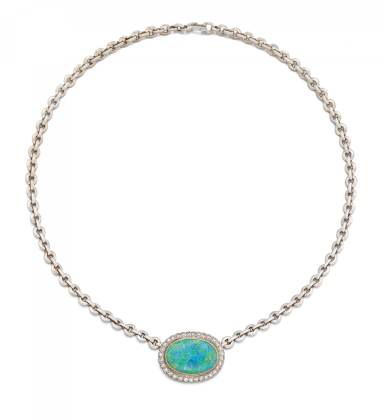 Opal-Diamant-Collier