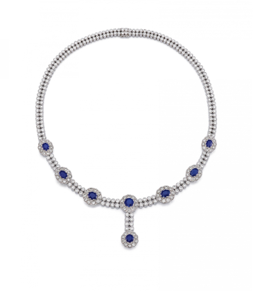 Saphir-Diamant-Collier