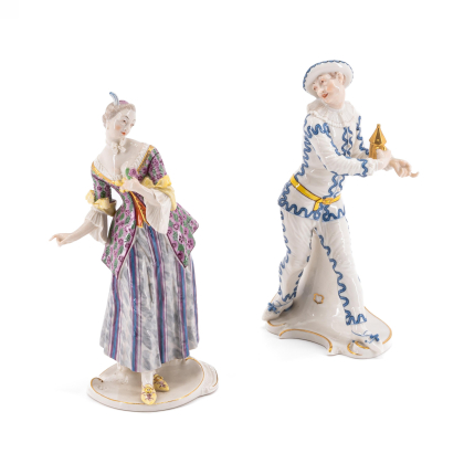 Lucinda und Pierrot aus der 'Commedia dell'Arte'