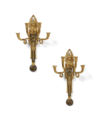 PAIR OF BRONZE APPLIQUES EMPIRE AUX VICTOIRES