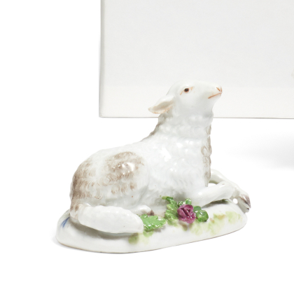 PORCELAIN SHEEP LYING DOWN