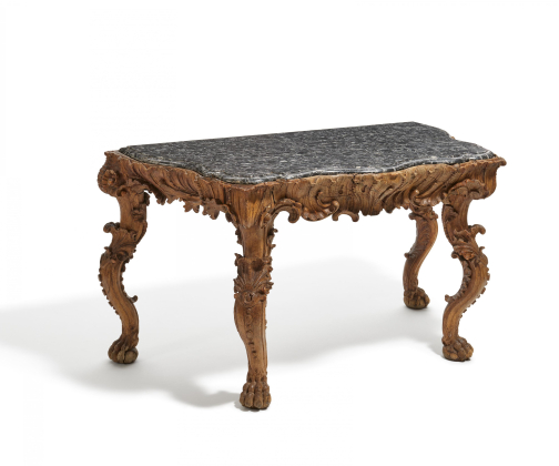 EXCEPTIONAL WOODEN ROCOCO CONSOLE TABLE