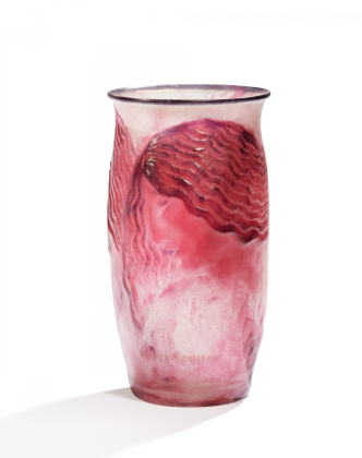 ART DECO GLASS VASE "LA CHEVELURE HAUT"