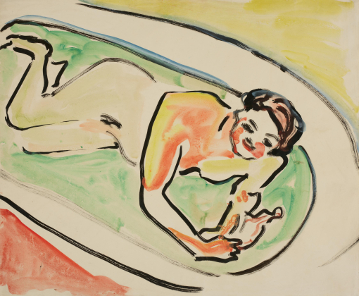 Liegende Dodo in der Badewanne (Girl in the Bathtub)