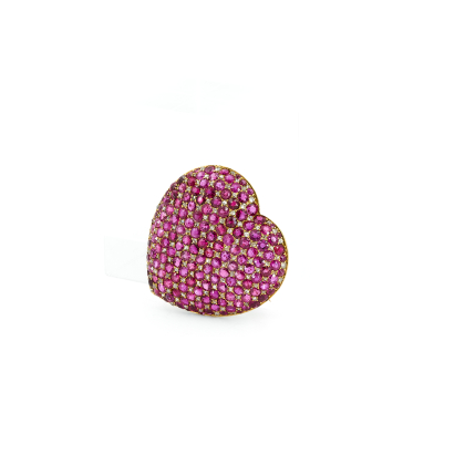 RUBY-DIAMOND-BROOCH