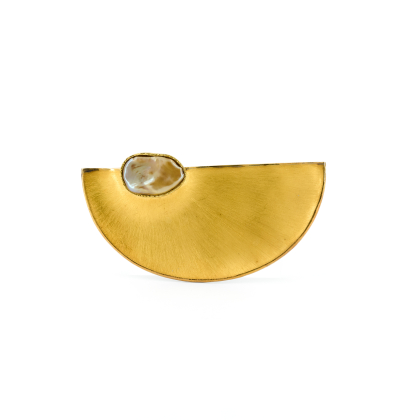 MOTHER-OF-PEARL-GOLD-BROOCH