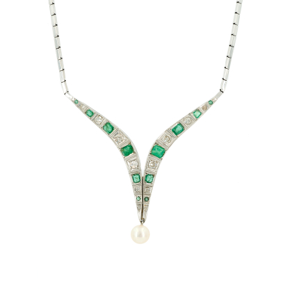 PEARL-EMERALD-DIAMOND-COLLIER