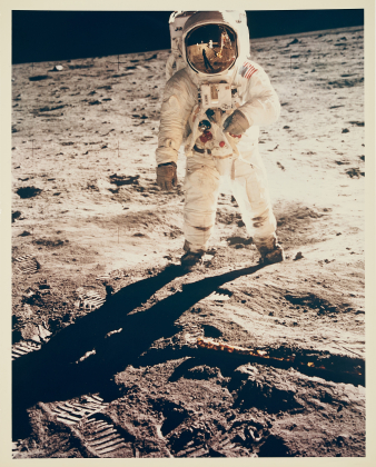 Apollo XI. Buzz Aldrin on the Moon, July 20, 1969