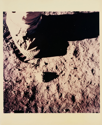 Apollo XI. Buzz Aldrin's Footprint in Lunar Soil 2, July 20, 1969