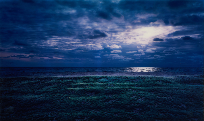 Strandwiese bei Nacht