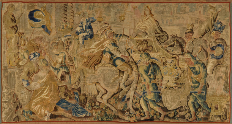 Große Tapisserie mit antikisierender Szene