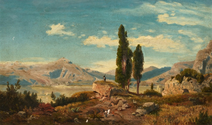 Italienische Landschaft mit Hirten