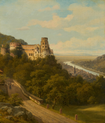 Blick über Heidelberg mit dem Schloss