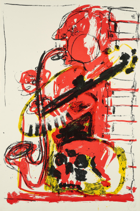 Untitled (Saxophonist. For the concert in Arithmeum)