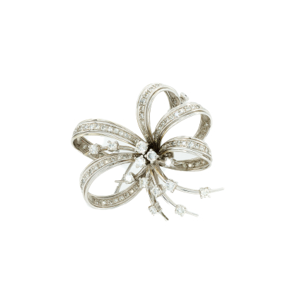 BOW-DIAMOND-BROOCH