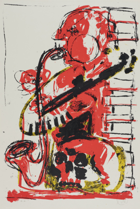 Untitled (Saxophonist. Für das Konzert im Arithmeum)