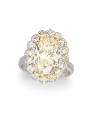 Floraler Diamant-Entourage-Ring