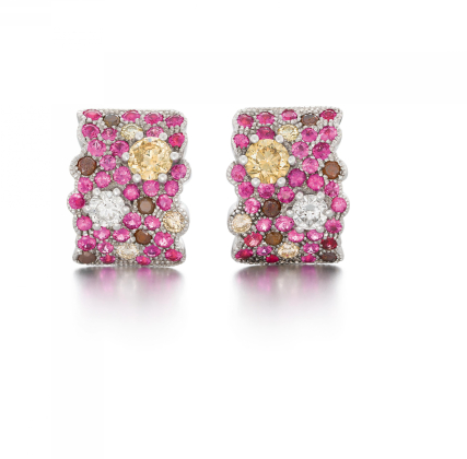 Diamant-Saphir-Ohrschmuck
