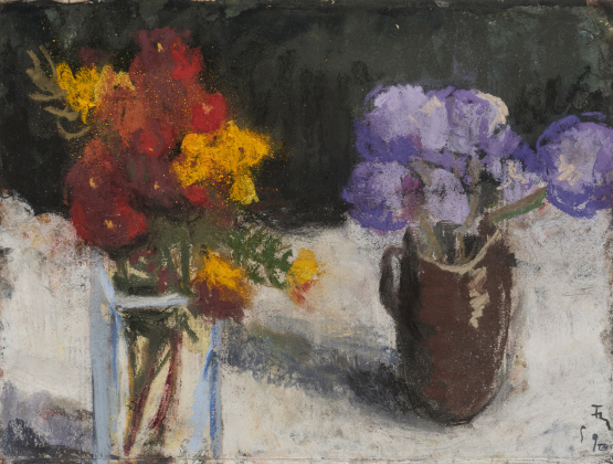 Stillleben mit Blumenvasen