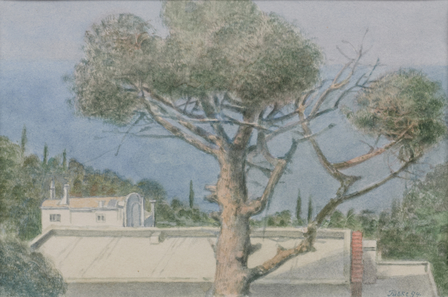 Untitled (Anwesen mit Baum)