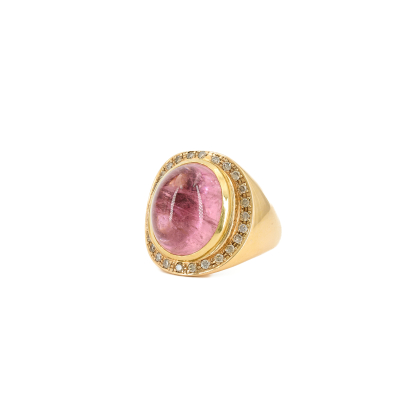 Turmalin-Diamant-Ring