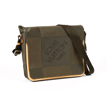 Terre Damier Géant Canvas Messenger Tasche