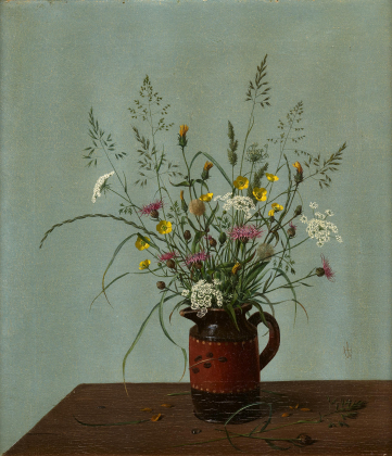 Wiesenblumen-Strauß in Milchkanne