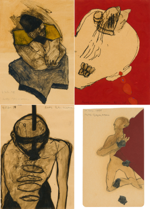 Mixed Lot Of 4 Works On Paper