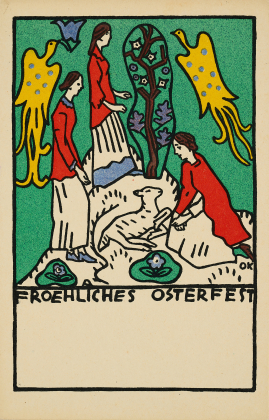 Drei Mädchen, Lamm und Paradiesvögel