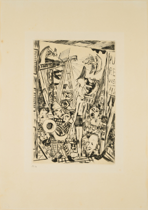 Der große Mann (Plate 5 from: Der Jahrmarkt )