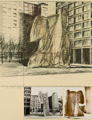 Wrapped Sylvette, Project for Washington Square Village, New York